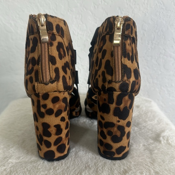 YOKI-FRIDAY-55 Women's Comfort High Heel Pump, Block Heel, Back Zipper, Open Toe - Picture 5 of 12